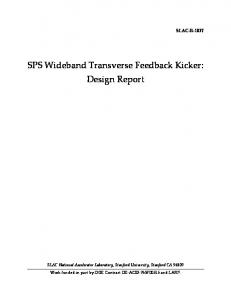 SPS Wideband Transverse Feedback Kicker: Design Report