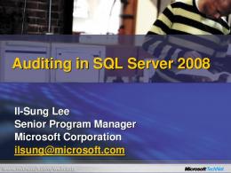 SQL Server Audit - Microsoft