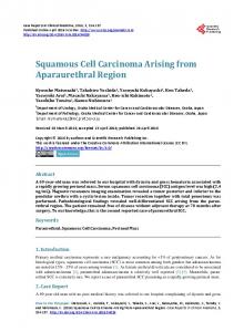 Squamous Cell Carcinoma Arising from Aparaurethral Region