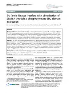 Src family kinases interfere with dimerization of STAT5A ... - CiteSeerX