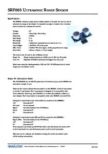 SRF005 ULTRASONIC RANGE SENSOR - Picaxe