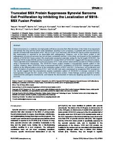 SSX Fusion Protein - Semantic Scholar