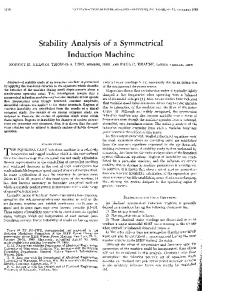 Stability Analysis of a Symmetrical Induction Machine