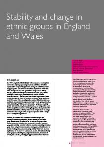 Stability and change in ethnic groups in England and Wales