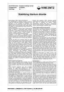 Stabilizing titanium dioxide - European Coatings