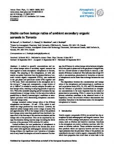 Stable carbon isotope ratios of ambient ... - Atmos. Chem. Phys