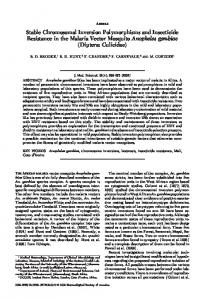 Stable chromosomal inversion polymorphisms and ... - Semantic Scholar