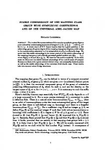 STABLE COHOMOLOGY OF THE MAPPING CLASS