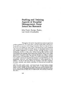 Staffing and Training