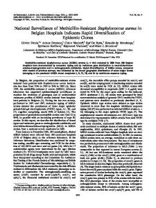 Staphylococcus aureus - Antimicrobial Agents and Chemotherapy