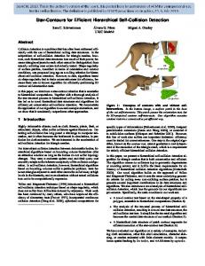 Star-Contours for Efficient Hierarchical Self-Collision Detection - GMRV