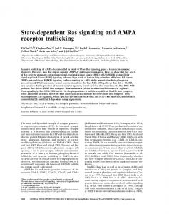 State-dependent Ras signaling and AMPA receptor trafficking - Genes