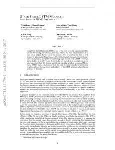 STATE SPACE LSTM MODELS