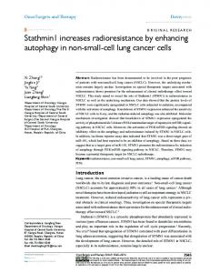 stathmin1 increases radioresistance by enhancing ... - Semantic Scholar