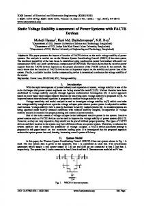 Static Voltage Stability Assessment of Power Systems ...