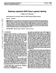 Stationary equatorial MHD flows in general relativity