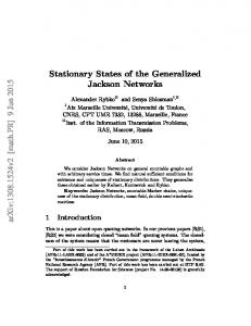 Stationary States of the Generalized Jackson Networks