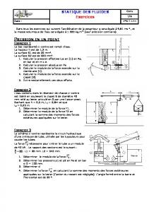 STATIQUE DES FLUIDES Exercices - Stigenervilliers