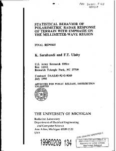 STATISTICAL BEHAVIOR OF POLARIMETRIC