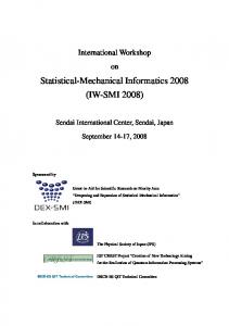 Statistical-Mechanical Informatics 2008 (IW-SMI 2008)