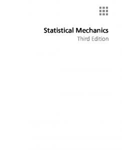 Statistical Mechanics