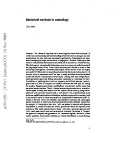 Statistical methods in cosmology