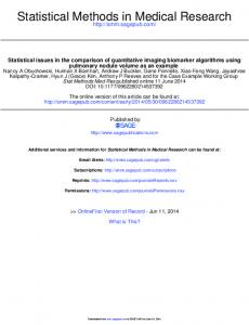 Statistical Methods in Medical Research - Semantic Scholar