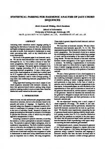 Statistical Parsing for Harmonic Analysis of Jazz Chord Sequences