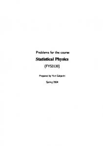 Statistical Physics