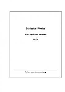 Statistical Physics