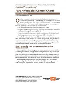 Statistical Process Control, Part 7: Variables ... - OSU Extension Catalog