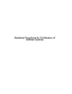 Statistical Testing and Reliability Estimation of Software Systems