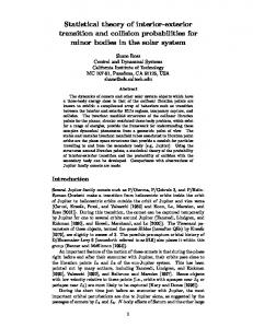 Statistical theory of interior-exterior transition and ...