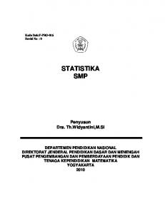 STATISTIKA SMP - MGMP Matematika Satap Malang