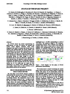 Status of the SPARC Project - CERN