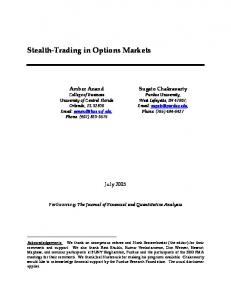 Stealth-Trading in Options Markets