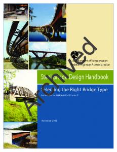 Steel Bridge Design Handbook - Selecting the Right Bridge Type ...