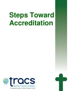 Steps Toward Accreditation - TRACS