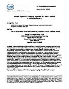 Stereo Spectral Imaging System for Plant Health ... - Semantic Scholar