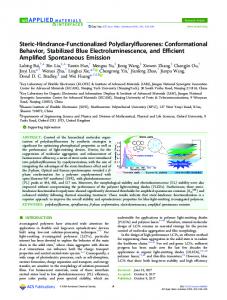 Steric-Hindrance-Functionalized Polydiarylfluorenes - ACS Publications