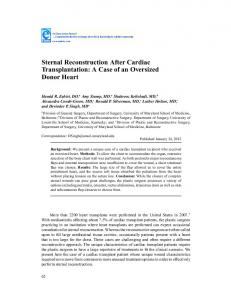 Sternal Reconstruction After Cardiac Transplantation