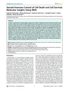 Steroid Hormone Control of Cell Death and Cell Survival - CiteSeerX