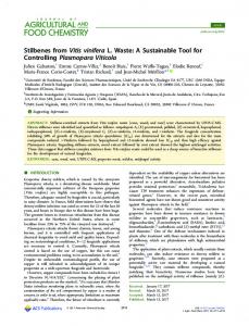 Stilbenes from Vitis vinifera L. Waste: A ... - ACS Publications