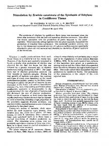 Stimulation by Erwinia carotovora of the synthesis of ethylene in