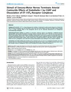 Stimuli of Sensory-Motor Nerves Terminate Arterial Contractile ... - PLOS