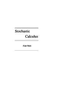 Stochastic Calculus