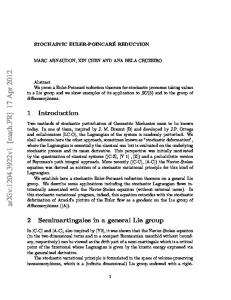 Stochastic Euler-Poincar\'e reduction