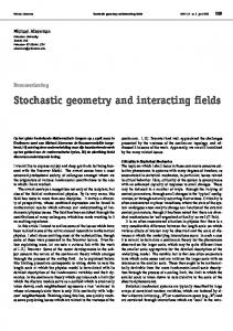 Stochastic geometry and interacting fields