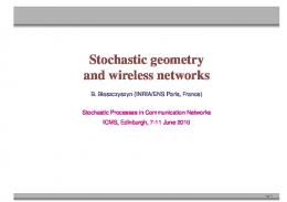 Stochastic geometry and wireless networks