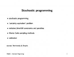 Stochastic programming